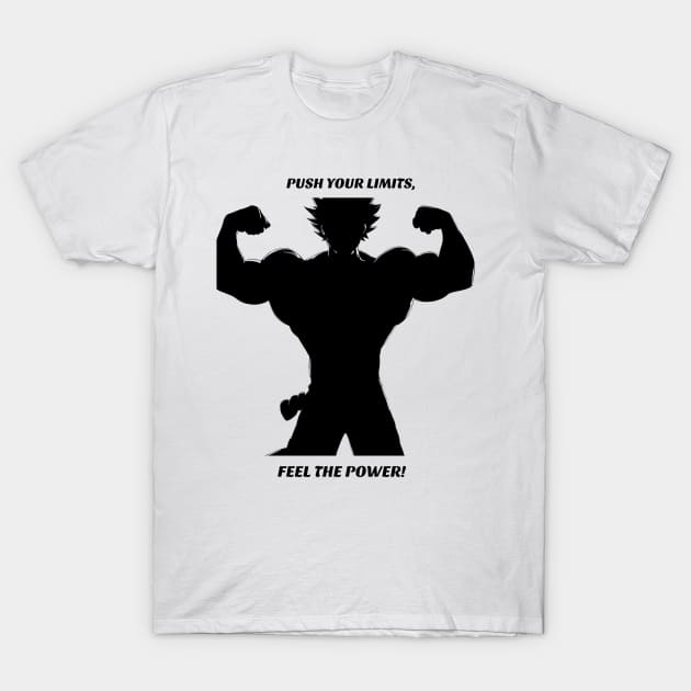 GYM WEAR FOR MEN: PUSH YOUR LIMITS, FEEL THE POWER! T-Shirt by Mujji